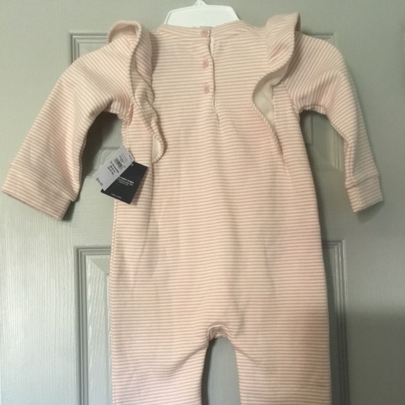 Baby Gap Girls Paddington Bear One Piece Pink White Sweatshirt Outfit Cotton - Picture 2 of 6